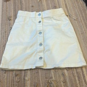 White H&M Kids Jean Skirt